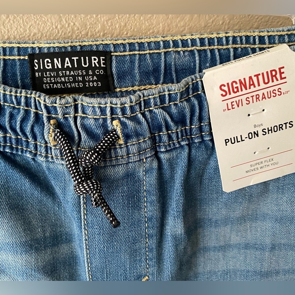 Signature by Levi Strauss Boys Pull-On Shorts Size L Super Flex NEW - Picture 2 of 8